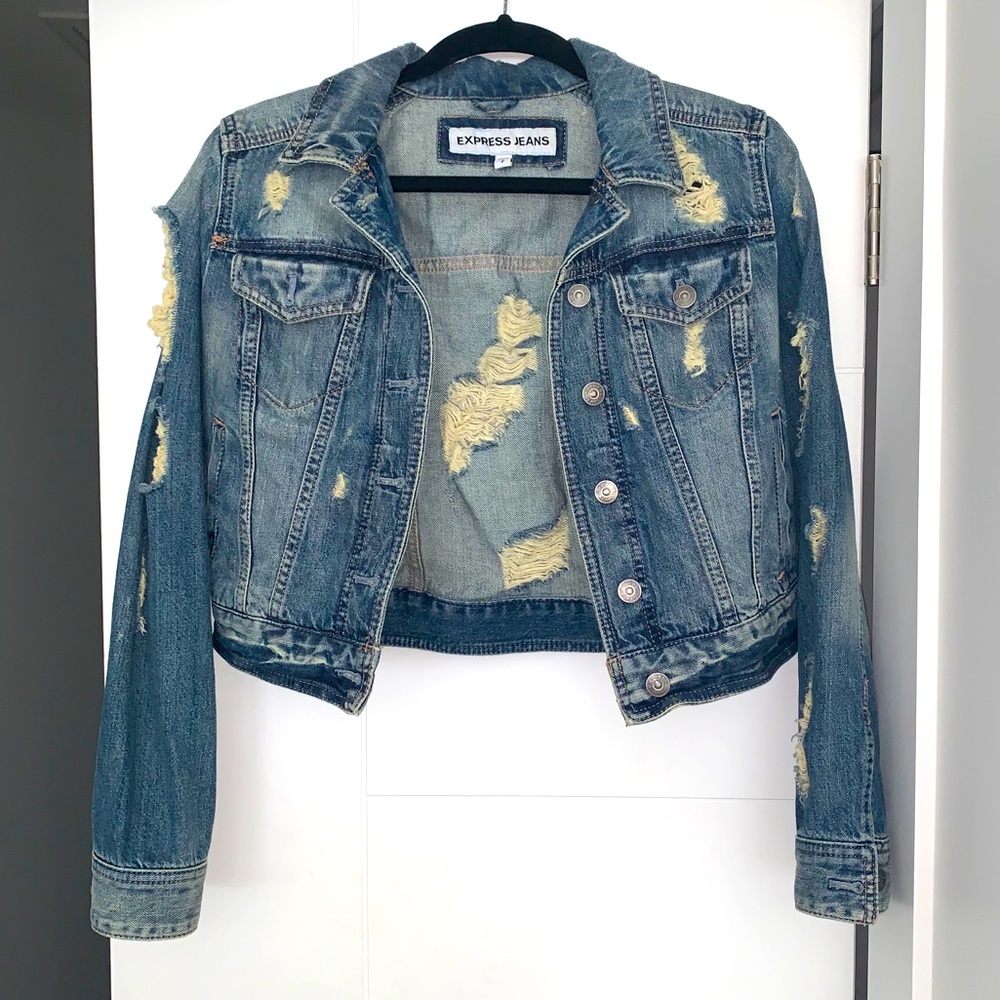 Expressed Cropped Denim Jacket